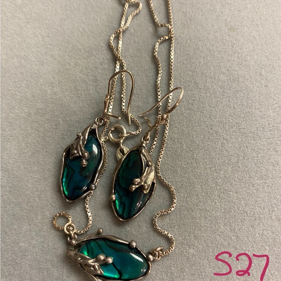 sterling Silver With Albalone Shell - Picture 5 of 5